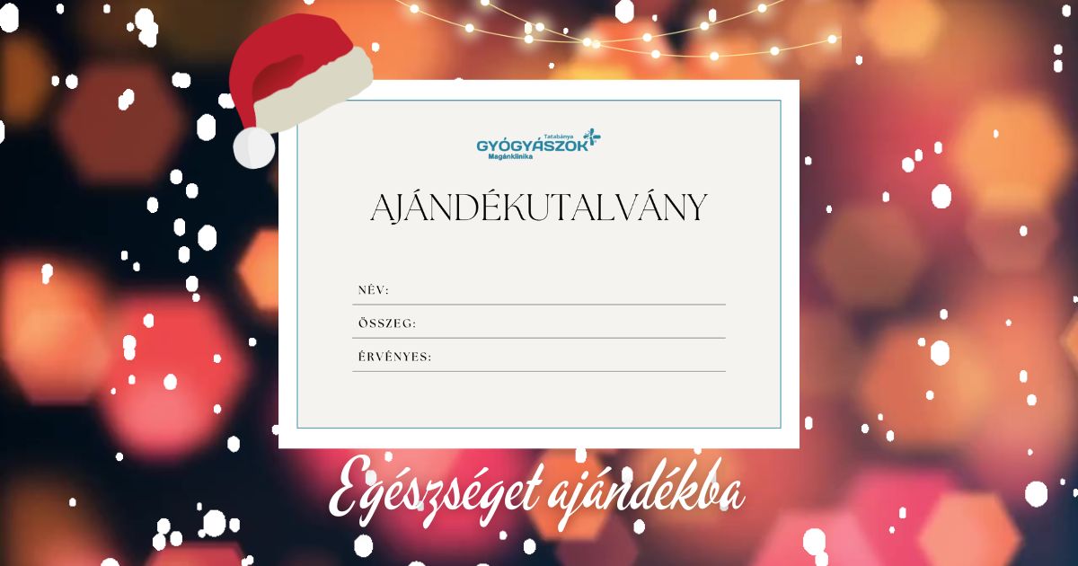 Ajándékutalvány: Ajándékozzon egészséget!
