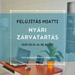 Augusztus végén megújulunk, rövid időre zárva tartunk